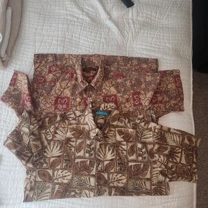 Men's Tropical Brown Shirt Bundle